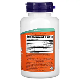 Вітаміни та мінерали NOW Zinc Glycinate 30 mg, 120 капсул - мініатюра 2