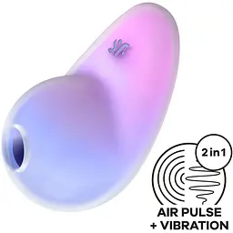 Вакуумний стимулятор з вібрацією Satisfyer Pixie Dust Violet/Pink - мініатюра 2