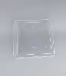 Кришка PET 150×150 мм прозора для крафтового контейнера одноразова квадратна кришка для упаковки їжі - мініатюра 2