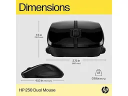 Мышь HP 250 Dual Black (6V2J7AA) - миниатюра 6