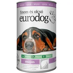 Вологий корм EuroDog Liver для собак шматочки в желе з печінкою 415 г
