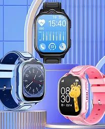 Смарт годинник телефон для дітей Lemfo M15 з AI помічником, GPS навігацією, 4G SIM-картою, прослушкою, кнопкою SOS та IPX7 До 5 днів роботи Чорний - мініатюра 3