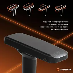 Ігрове крісло GamePro GC775B Fabric Black (GC775B) - мініатюра 11