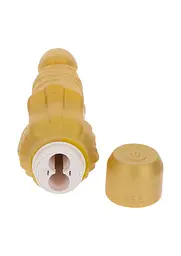 Вібратор Get Real Gold Dicker Stim 22 см (золотий) - мініатюра 7