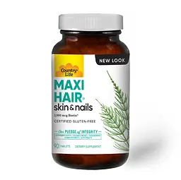 Вітаміни та мінерали Country Life Maxi-Hair, 90 таблеток