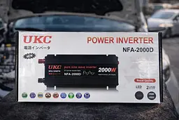 Інвертор UKC NFA-2000D 2000 Вт (12 В → 220 В) - чистий синус, автомобільний перетворювач напруги - мініатюра 3