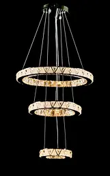 Світлодіодна люстра Splendid Ray L51007/50+35+20/3 LED з кришталем, хром, 100 Вт, з пультом і димером - мініатюра 3