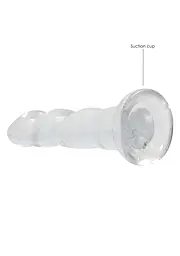 Фалоімітатор RealRock Crystal Clear 7" 18 см (прозорий) - мініатюра 9