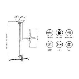 Кронштейн до проектора Vinga PU10-4165W - мініатюра 4