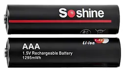 Акумуляторні батарейки Soshine AAA (R03) 1.5V 860 mAh 1295mWh Li-Ion (AAA-1.5-1295) - 1 штука - мініатюра 4