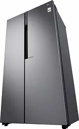 Холодильник SBS LG GC-B247JLDV 179х72х91см 2 двері холодильне відділення-394 л морозильне відділення-219 л A+ NF зона свіжості дисплей зовнішній платиново-сріблястий (GC-B247JLDV) - мініатюра 2