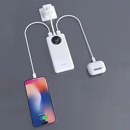 УМБ Dudao 10000mAh K12 22,5W PD,QC 2xUSB-A,USB-C In/Out White - мініатюра 2