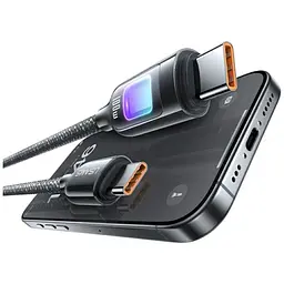 Кабель Usams TC Series USB-C to USB-C 100W, 1,2 м SJ750USB01 Titanium (6958444992921) - мініатюра 2