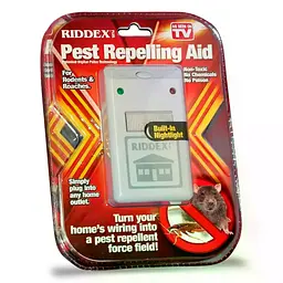 Ультразвуковий відлякувач гризунів і комах RIDDEX Pest Repelling 200 м²