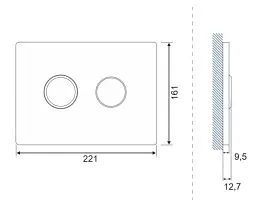 Інсталяція Cersanit AQUA 52 з кнопкою Accento Circle + унітаз Crea із сидінням Slim 30412 - мініатюра 10