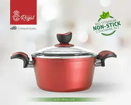 Набір посуду Casa Royal T-UKR 20300 "Bio Titanium" Red 7 предметів - мініатюра 2