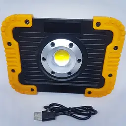Акумуляторний LED прожектор IP 65 світлодіодний ліхтар COB 4см. з Power Bank - мініатюра 6