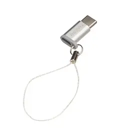Адаптер перехідник Remax RA-USB1 Type-C to MicroUSB F сріблястий - мініатюра 2