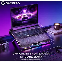 Охолоджувальна підставка для ноутбука до 17,3 дюйма GamePro GPCP-680 8xfans - мініатюра 12