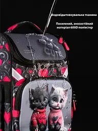 Ортопедичний шкільний рюкзак (ранець) School Standard 6 в 1 для дівчинки 570 гр 14,5 літрів Сірий з червоним - мініатюра 11