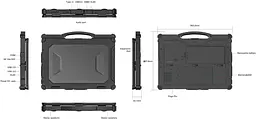 Ноутбук Захищений ноутбук AGN x14A 14`FHD LCD /i5-1235U/ 16G+512SSD/IP65 MIL-STD-810H Black (AGN_x14A_i5_12Th_16_512) - мініатюра 6