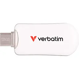 Флеш-накопичувач Verbatim Plectra USB-C White 128 GBUSB 3.2 Gen 1 (30229) - мініатюра 2