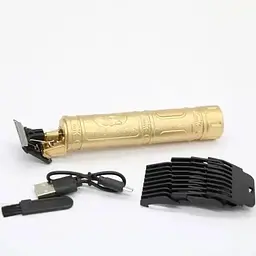 Машинка для стрижки Shuke T9 на акумуляторі з 4 насадками металева - мініатюра 5