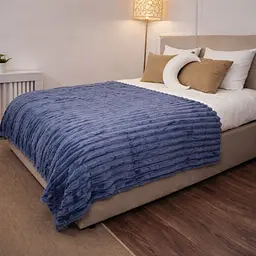 Плед полуторний Шарпей 150*200 см. Синьо-сірий Colorful Home