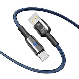 Кабель для заряджання та обміну даними USB Yoki YK-SM31 SMART Series USB/Type C 60W 3A/20V 2 м Чорно-Синій - мініатюра 4