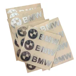 Наклейка з логотипом BMW метал, на клейкій стрічці 1шт (універсальна)
