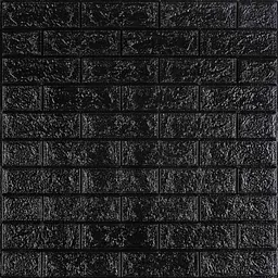 Декоративна 3D панель самоклейка Sticker Wall під цеглу Чорна 700x770x3мм (019-3)
