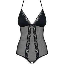 Сітчасте боді з відкритими сідницями Obsessive 841-TED-1 teddy L/XL, чорний