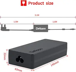 Заміна адаптера змінного струму для ноутбука Delippo 19,5 В 6,15 А для Lenovo V570 Z570 Y460 Y570 V475 - мініатюра 4