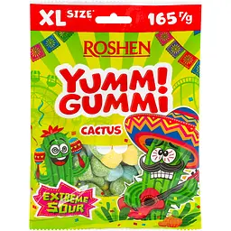Цукерки желейні Roshen Yummi gummi Cactus 165 г