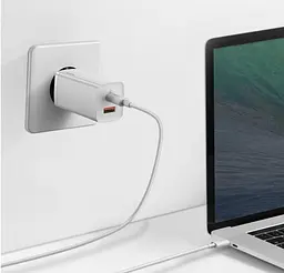 Мережевий зарядний пристрій Baseus GaN2 Lite Quick Charger C+U 65W White (CCGAN2L-B02) [78683] - мініатюра 5