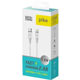 Дата кабель USB-C to Lightning 1.2m CB-TL11 white Piko (1283126504037) - миниатюра 2