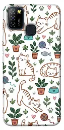 TPU чохол Demsky Cats pattern для Infinix Hot 10 Lite
