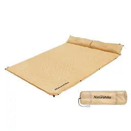 Килимок самонадувний Naturehike (CNH22DZ013) 3см - з подушкою - двомісний - жовтий - мініатюра 2