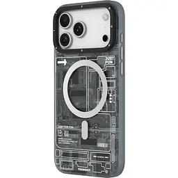 Чохол YoungKit Futuristic Circuit Board with Magnetic Ring для Apple iPhone 17 Pro Black [168261] - мініатюра 2