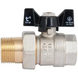 Кран кульовий Thermo Alliance "Американка" Base 3/4" ВЗ прямий, PN40, метелик SD221W20