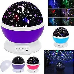 Нічник - проектор Зіркове небо Star Master Dream Обертання 360° Біле + RGB сяяння