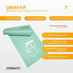 Стрічка для пілатесу EasyFit EPP 0.35 мм м’ятна - мініатюра 3