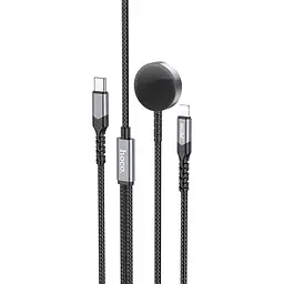 Дата кабель Hoco CW54 2in1 Type-C to iWatch/Lightning 2.5W (1.2m) Black