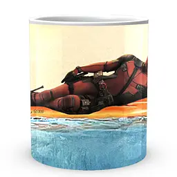 Кухоль GeekLand Дедпул Deadpool Лежить на надувному човні CP.04.406 330 мл білий - мініатюра 2