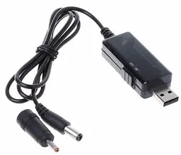 Кабель-адаптер для роутера No Brand USB 5 V - DC 9 V / 12 V Чорний (2104619012) - мініатюра 4