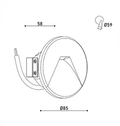 Світильник сходинковий Kloodi Riki KDSL-RIKI R85 3W 3K 38D WH - мініатюра 4