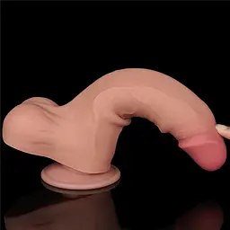Фалоімітатор Sliding-Skin Dual Layer Dong 8.5'' 22 см тілесний - мініатюра 10
