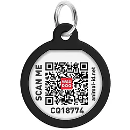 Адресник для собак і котів Waudog Smart ID з QR паспортом Леопард металевий 25 мм (225-4066) - мініатюра 3