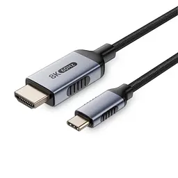 Кабель-перехідник Digital ZX145 USB Type-C - HDMI 8K 60Hz 2 м Чорний (HDMIC8K-2m)
