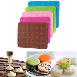 Форма для випічки силіконова «Macaroons» килимок 25х28 см (30 шт х 3,5 см) Рожевий 82704 - мініатюра 2